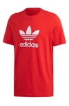 Adidas Originals Adicolour Classics Trefoil T-shirt In Lush Red