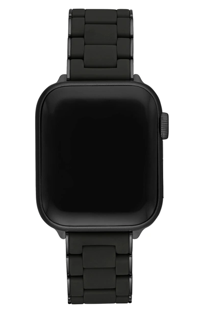Michele Wrapped Silicone Apple Watch® Bracelet Watch Band In Black