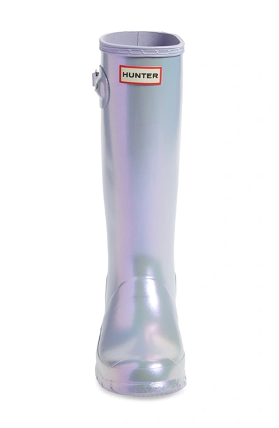 Hunter Kids' Original Nebula Waterproof Rain Boot In Pulpit Purple