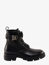 Givenchy Logo Jacquard Lace-up Ankle Boots In Black