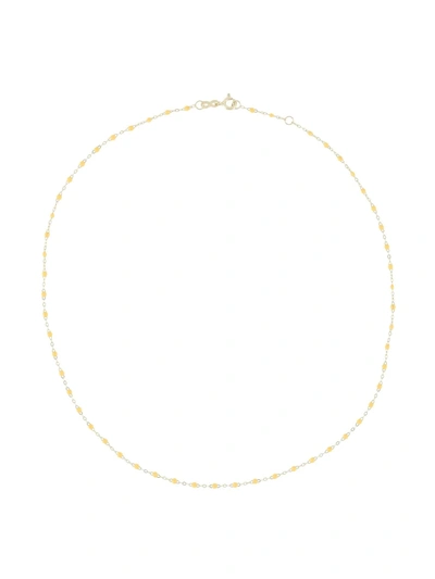 Gigi Clozeau 18kt Yellow Gold Classic Gigi Resin Necklace In White