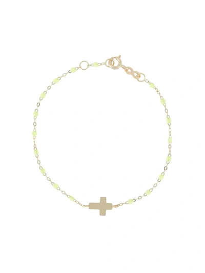 Gigi Clozeau 18kt Rose Gold Cross Charm Classic Gigi Resin Bracelet In Metallic