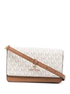 Michael Michael Kors Jet Set Logo-print Crossbody Bag In Brown