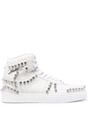 Philipp Plein Crystal-embellished High-top Sneakers In White