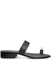 Giuseppe Zanotti Black Leather Dynamo Bardack Sandals In Black