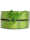 Giuseppe Zanotti Giuseppe Logo-buckle Belt In Green