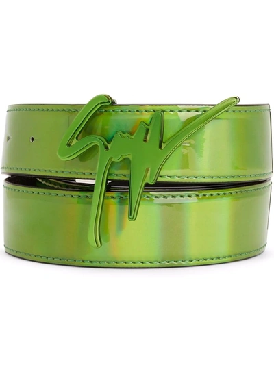 Giuseppe Zanotti Giuseppe Logo-buckle Belt In Green