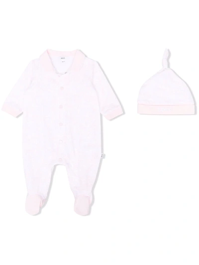 Bosswear Logo-print Cotton Babygrow Set In White