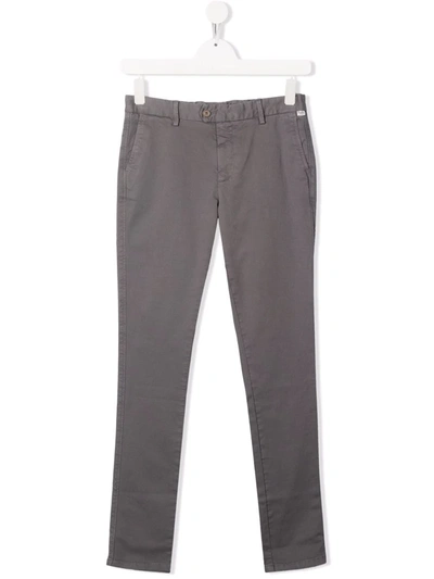 Il Gufo Kids' Three-pocket Cotton Chinos In Grey