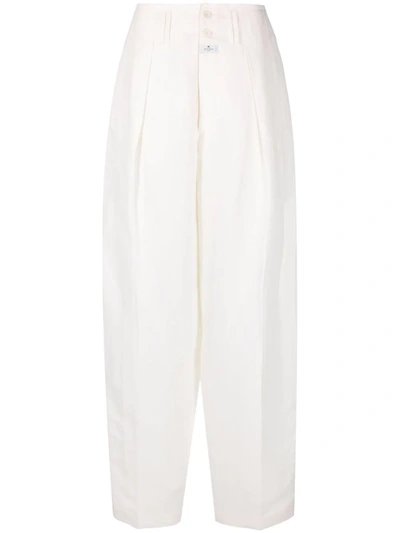 Etro Wide-leg Tailored Trousers In White