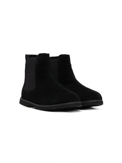 Age Of Innocence Kids' Gents Shearling Ankle Boots In Black