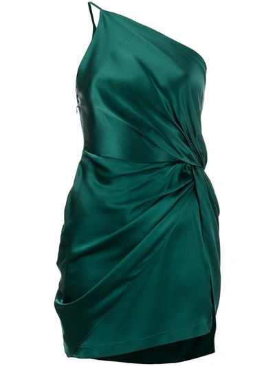 Michelle Mason Knot-detail Mini Dress In Green
