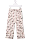Simonetta Graphic-print Wide-leg Trousers In Neutrals