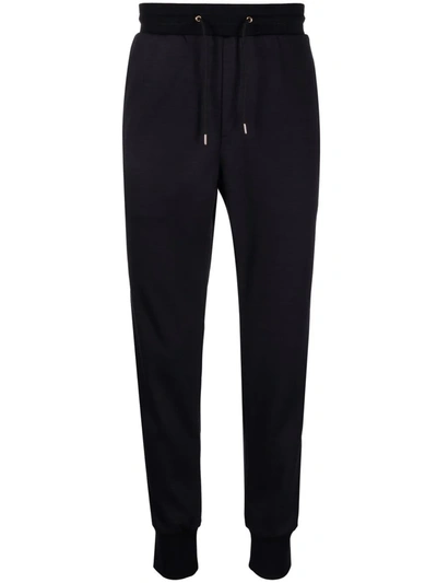 Paul Smith Black Drawstring Wool Trousers In 47