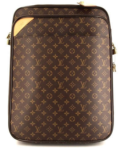 Pre-owned Louis Vuitton 2012  Pegase 55 Trolley In Brown