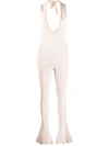 JACQUEMUS PLUNGE-NECK KNITTED JUMPSUIT