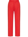 VALENTINO STRAIGHT LEG RED TROUSERS