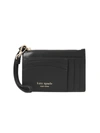 Kate Spade Spencer Leather Card Holder Wristlet In Black