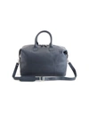 Royce New York Pebble Grain Medium Duffle Bag In Navy Blue
