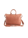 Royce New York Pebble Grain Medium Duffle Bag In Tan