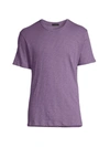 Atm Anthony Thomas Melillo Slub Cotton Crewneck Tee In Faded Grape