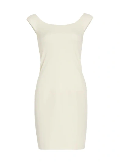 Khaite Moni Off-the-shoulder Minidress In Cream