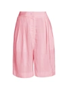 LVIR WOMEN'S BELTED PLEATED SHORTS