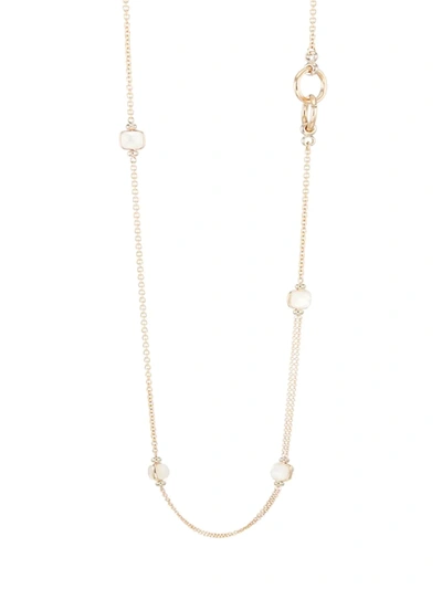 Pomellato Women's Nudo Two-tone 18k Gold White Topaz & Mother-of-pearl Necklace