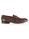 Ferragamo Men's Missouri Braided Bit-strap Leather Loafers In Cioccolato/hickory