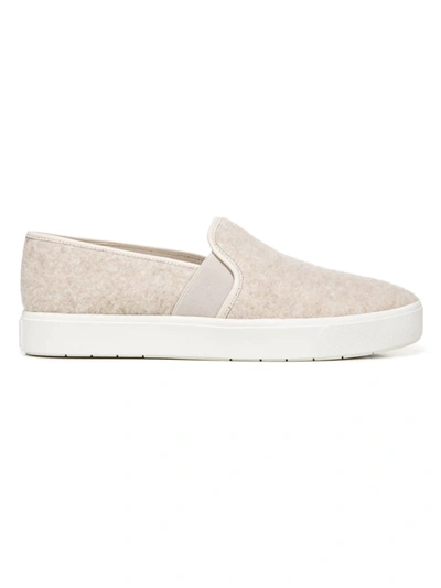Vince Blair Boiled Wool Slip-on Sneakers In Cashmere