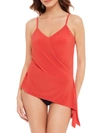 Magicsuit Solid Alex Underwire Tankini Top In Coral Sands