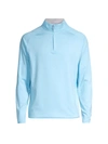 Peter Millar Drirelease® Natural Touch Quarter-zip Performance Pullover In Infinity Pool