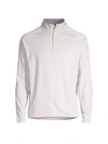 Peter Millar Men's Stealth Performance Quarter Zip Sweater In Brit Grey