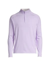 Peter Millar Men's Stealth Performance Quarter Zip Polo Shirt In Watsonia