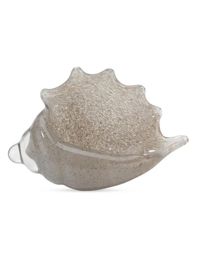 Jamie Young Co. Triton Hand-blown Glass Shell In Warm Grey