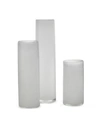 Jamie Young Co. Gwendolyn Three-piece Hand-blown Glass Vase Set In White