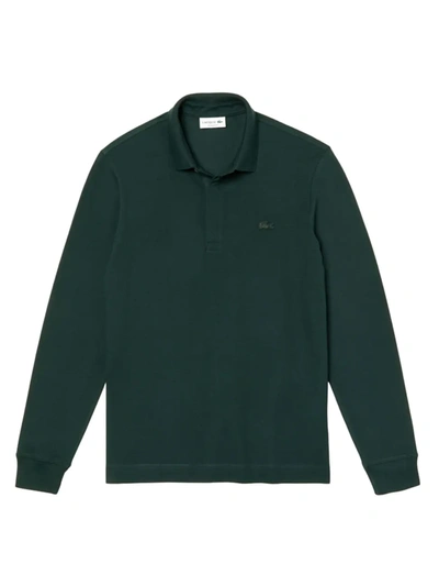 Lacoste Men's Long-sleeve Piqué Polo Shirt In Green