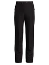 Khaite Rainer Microfille Wool Blend Pants In Black