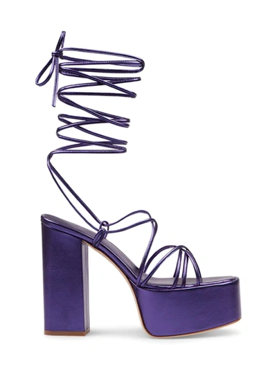 Paris Texas Malena 130 Metallic Platform Sandal In Ultra Violet