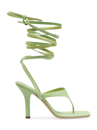 PARIS TEXAS 95MM IRIS LEATHER LACE-UP SANDALS 