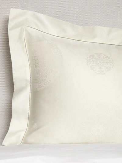 Sferra Giza 45 Medallion Standard Sham In Ivory