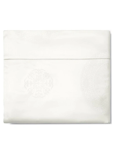 Sferra Giza 45 Medallion Duvet Cover, Full/queen In White