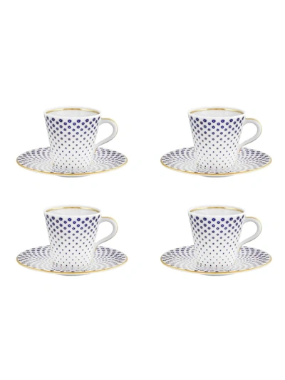 Vista Alegre Constellation D'or 4-piece Coffee Cup & Saucer Set
