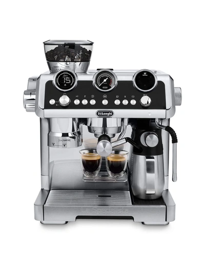 Delonghi La Specialista Maestro Espresso Machine & Lattecrema Automatic Milk Frother In Stainless Steel - Chrome