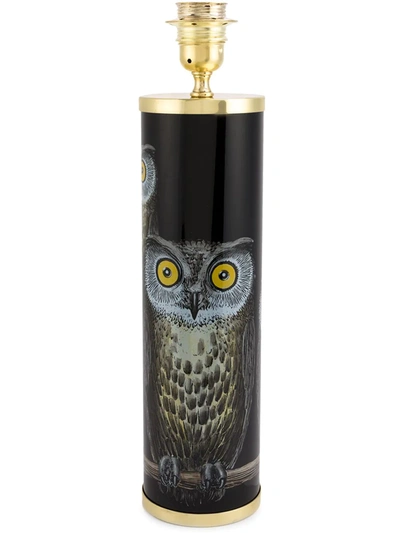 Fornasetti Owl Lamp Base In Schwarz