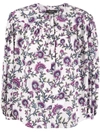 Isabel Marant Brunille Floral Silk-blend Blouse In White