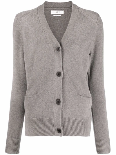 Isabel Marant Étoile Fine-knit Cardigan In Grau