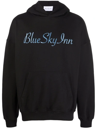Blue Sky Inn Logo-print Pullover Hoodie In Black Fabric