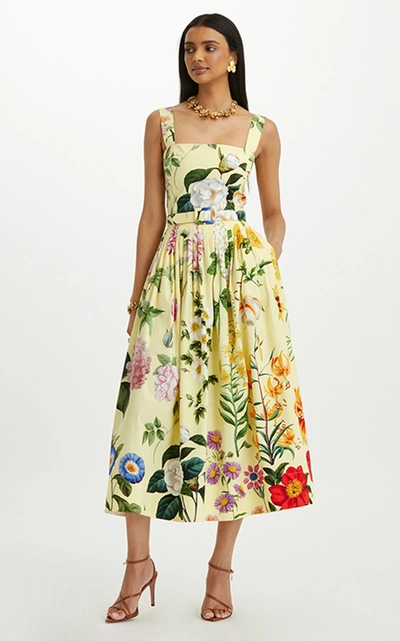 Oscar De La Renta Women's Multicolor Floral Cotton Tank Dress