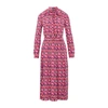 Valentino Long Elegant Dress With Long Sleeves In Pink &amp; Purple